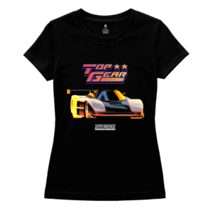 Camisa Preta Baby Look Top Gear SNES